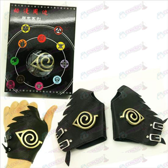 Naruto Konoha logo Ban γάντια χαλκού ΚΕΠΗ