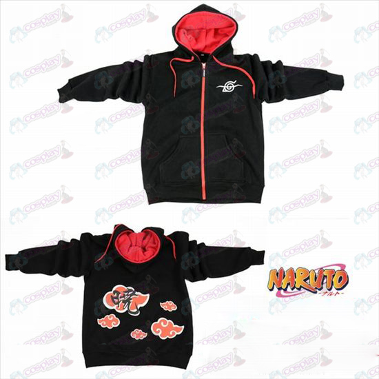 Naruto Black Rebel logo φέρουν φερμουάρ hoodie πουλόβερ