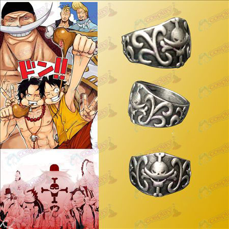 One Piece Αξεσουάρ White Huzi Hai κάρτα Ring Πειρατές εγκατασταθεί