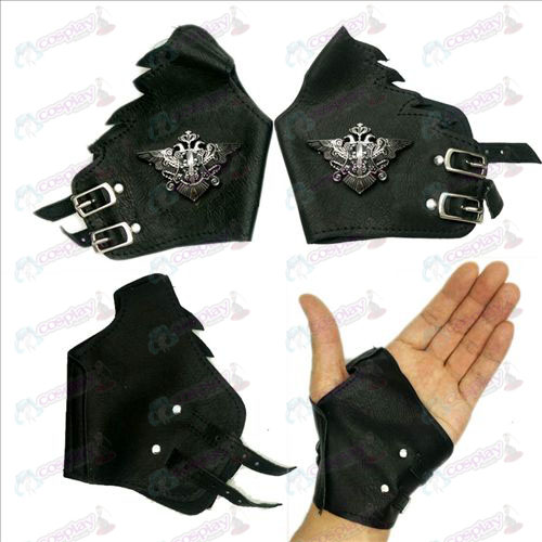 Black Butler Αξεσουάρ logo δερμάτινα γάντια Silver Edition
