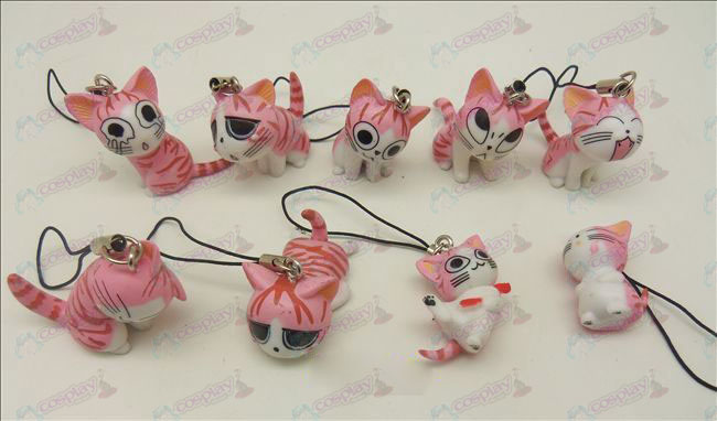 9 Sweet Cat Αξεσουάρ Strap Toy Machine (Pink)