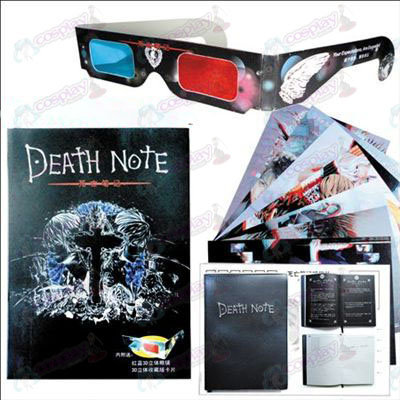 Death Note καρτ ποστάλ Αξεσουάρ παρουσιάσει +8 +3 D ​​チ 6 7 チ 6 7glasses 3D φύλλα
