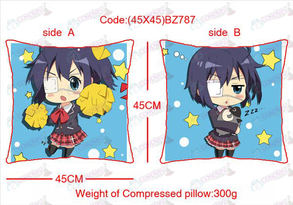 (45X45) BZ787-σε δύο όψεων της νόσου αγάπη και anime τετράγωνο μαξιλάρι