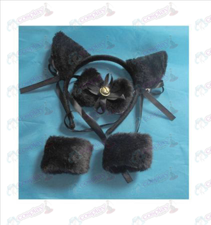 Σταθερή καμπάνα μαύρη γάτα αυτιά + + tie Ελαστική βραχιόλι