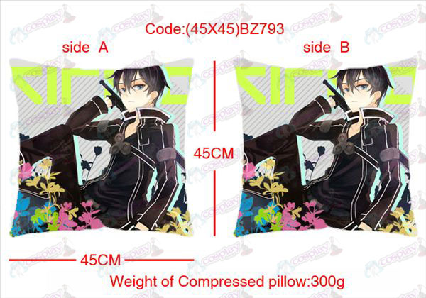 (45X45) BZ793-Sword Art on-line Αξεσουάρ Anime όψης τετράγωνο μαξιλάρι