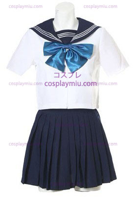 Κοντά μανίκια Sailor School Ενιαίος Κοστούμια Cosplay