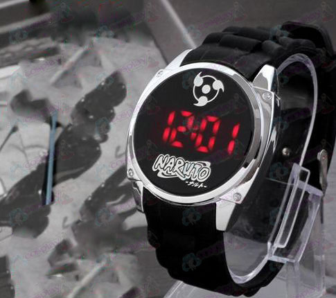 Naruto τρεις νεφρίτη γάντζο logo LED ρολόι με οθόνη αφής