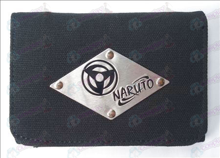 Naruto γράψει στρογγυλά μάτια Λευκό πορτοφόλι καμβά