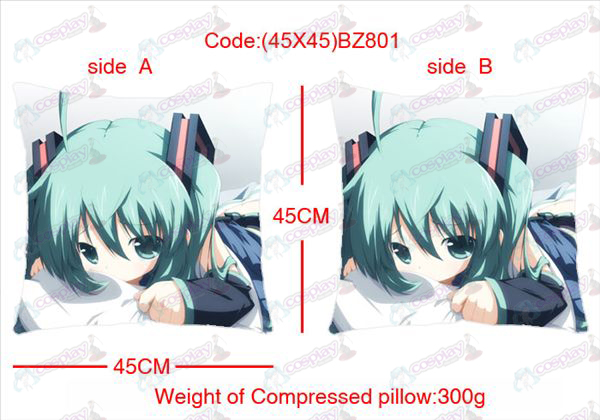 (45X45) BZ801-Hatsune Miku Αξεσουάρ Anime όψης τετράγωνο μαξιλάρι