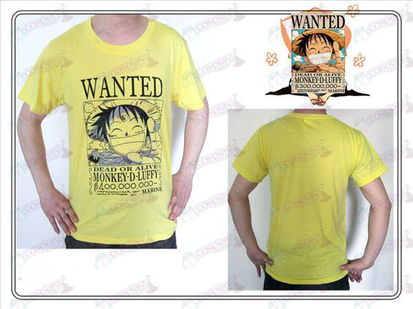 One Piece Αξεσουάρ Luffy Ζήτηση T-shirt (κίτρινο)