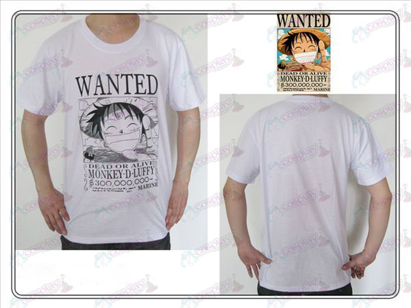 One Piece Αξεσουάρ Luffy Ζήτηση T-shirt (λευκό)