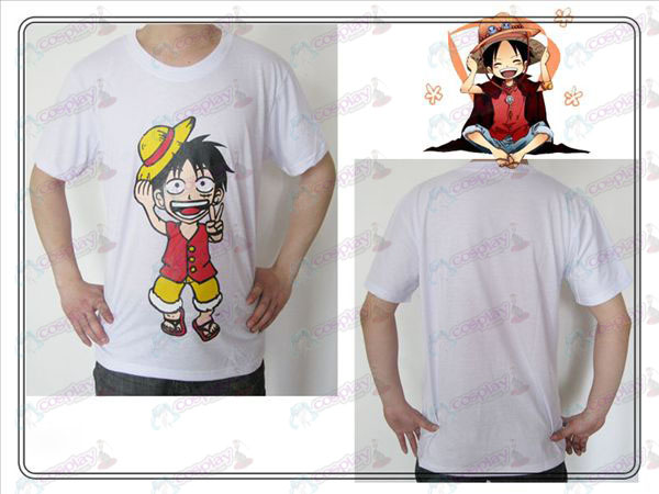One Piece Luffy Αξεσουάρ T-shirt (λευκό)