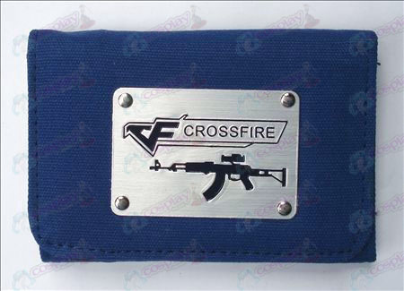 CrossFire Αξεσουάρ λευκό καμβά Wallet (Μπλε)