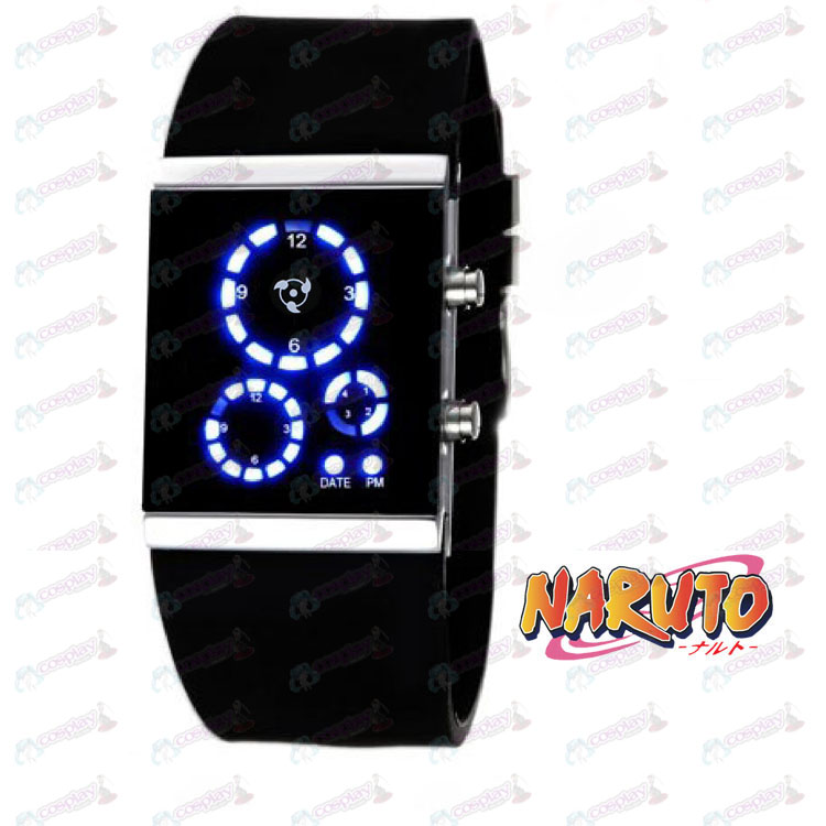 Naruto Konoha logo LED ρολόι κορεατική έκδοση του μαύρου
