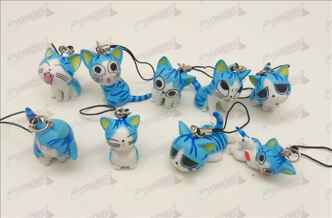 9 Sweet Cat Αξεσουάρ Strap Toy Machine (Μπλε)