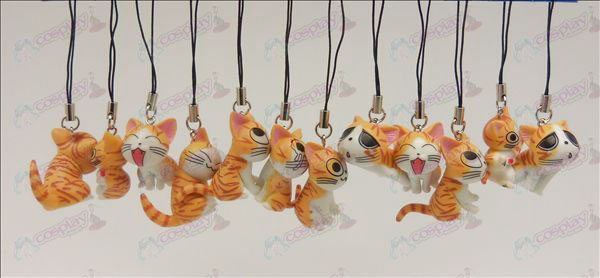 12 Sweet Cat Αξεσουάρ Strap Toy Machine (Orange)