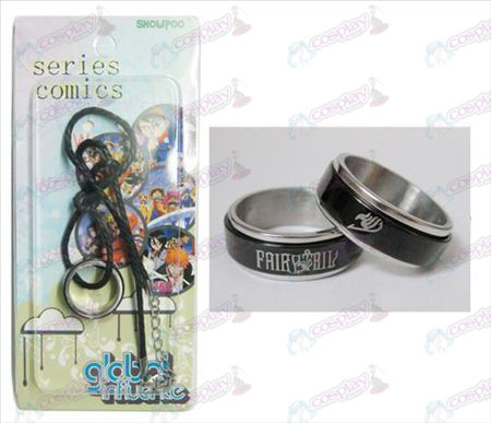 Fairy Tail Αξεσουάρ Black Steel Ring μεταφορέα Κολιέ - σχοινί