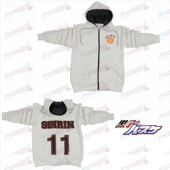 Μπάσκετ kuroko του Accessories11 αριθμούς logo hoodie φερμουάρ λευκό πουλόβερ