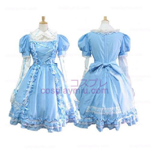 Γλυκό μπλε φόρεμα Lolita Καμαριέρας Κοστούμια Cosplay