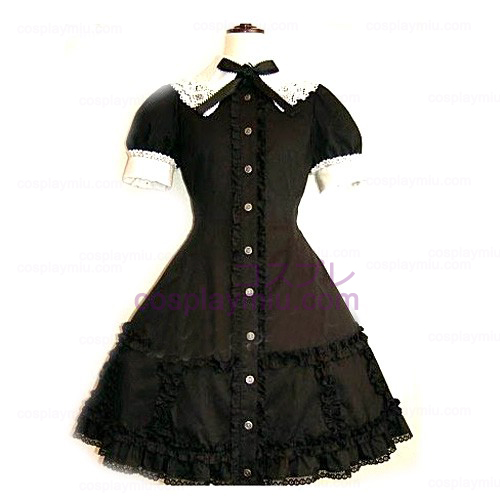 Μαύρο Corset Lace Lolita φόρεμα κοστούμι Cosplay