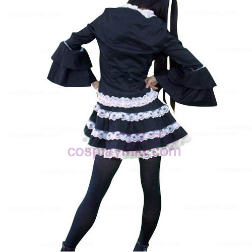 Μαύρο Lolita Κοστούμια Cosplay Απόκριες