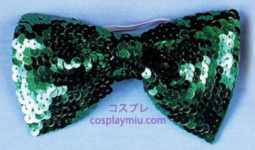 Tie Bow, Sequin, Green
