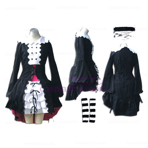 Haruhi Suzumiya Nagato Yuki Μαύρο Maid Lolita Dress