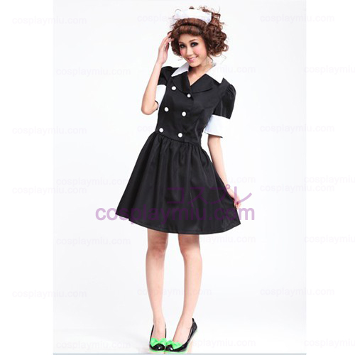 Lolita κοστούμι Cosplay / Μαύρα Κοστούμια Maid Barbie Doll