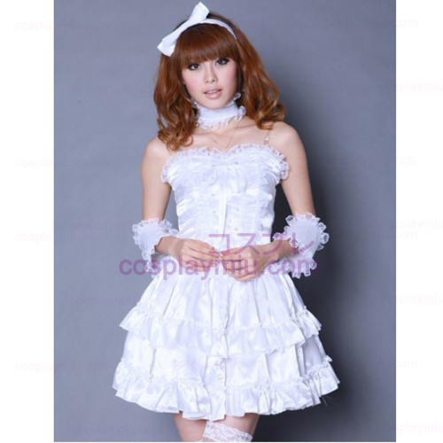 Λευκό Lolita Princess Κοστούμια καθαριότητα