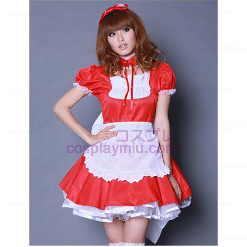 Red Bowknot Lolita καμαριέρας Outfit / Cosplay κοστούμια Maid