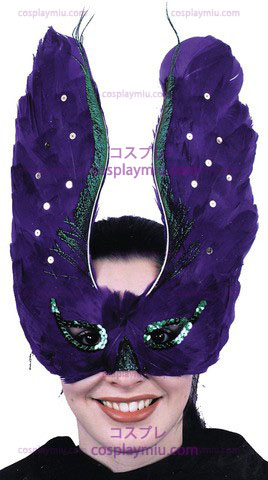 Μάσκα Feather Purpl Με το Sequin